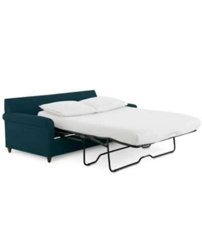 FURNITURE LIDIA 82" FABRIC 2-PC. CHAISE SECTIONAL QUEEN SLEEPER SOFA WITH STORAGE OTTOMAN