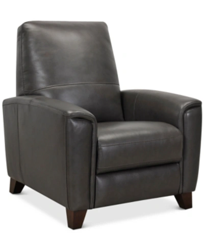 FURNITURE BRAYNA 35" CLASSIC LEATHER PUSHBACK RECLINER, CREATED FOR MACY'S