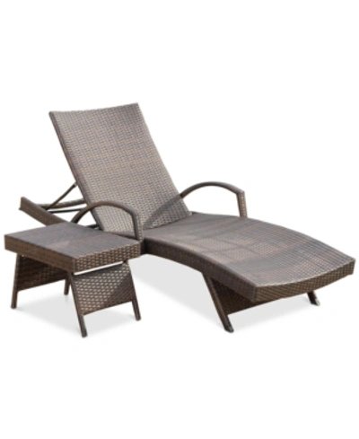 NOBLE HOUSE HAYDEN OUTDOOR CHAISE LOUNGE AND TABLE SET