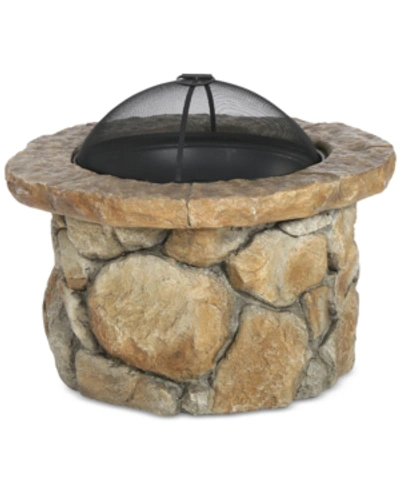 NOBLE HOUSE DUSTYN ROUND IRON WOOD FIRE PIT