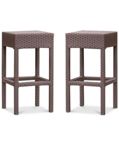 NOBLE HOUSE HOLTAN BACKLESS BAR STOOL (SET OF 2)