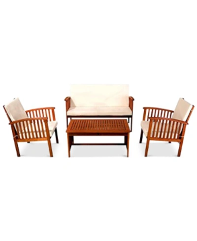 NOBLE HOUSE KENDALE OUTDOOR ACACIA WOOD SOFA 4-PC. SET
