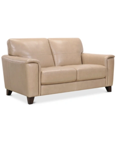 FURNITURE BRAYNA 65" CLASSIC LEATHER LOVESEAT, CREATED FOR MACY'S