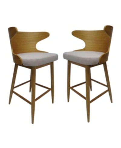 NOBLE HOUSE KARLIN MID CENTURY MODERN BARSTOOLS (SET OF 2)