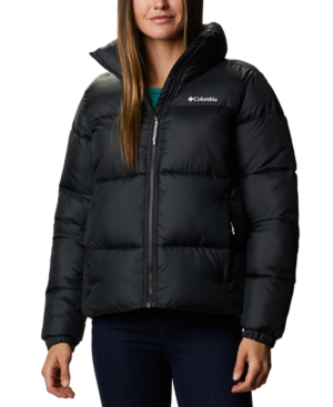 Columbia Pike Lake Long Puffer Jacket In Black Lyst, 51% OFF