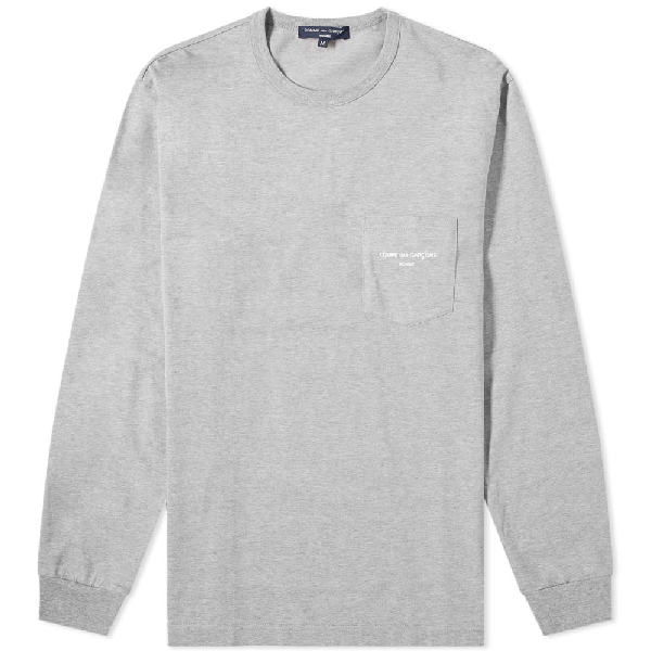 comme des garcons homme logo pocket tee