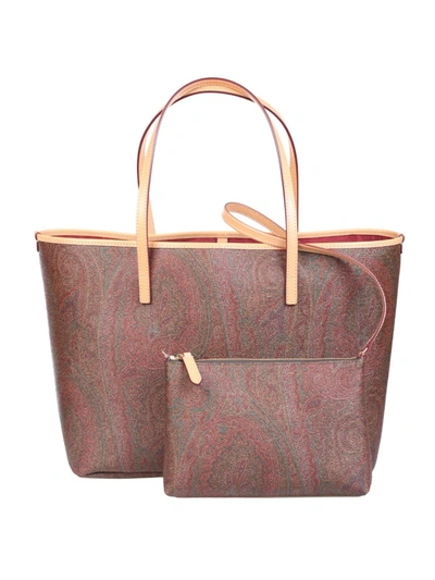 ETRO BROWN LEATHER TOTE