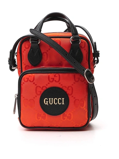 GUCCI OFF THE GRID RED FABRIC SHOULDER BAG