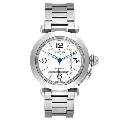 CARTIER PASHA C 35 WHITE DIAL STAINLESS STEEL UNISEX WATCH W31074M7