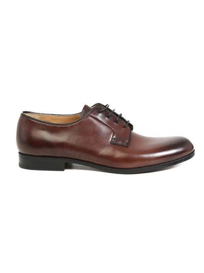CHURCH'S BROWN LEATHER LACE-UP SHOES