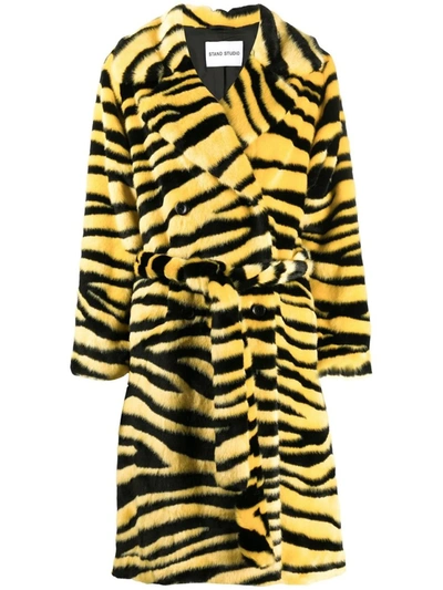 STAND STUDIO DOUBLE-BREASTED TIGER COAT