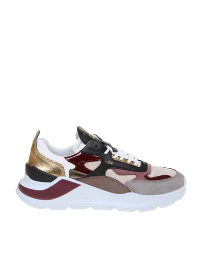 DATE MULTICOLOR LEATHER SNEAKERS