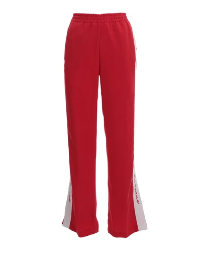 ERMANNO SCERVINO RED POLYESTER PANTS