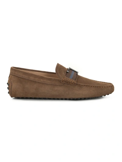 TOD'S BROWN SUEDE LOAFERS