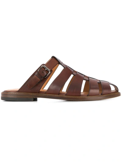 CHURCH'S FISHERMAN BROWN LEATHER SANDALS