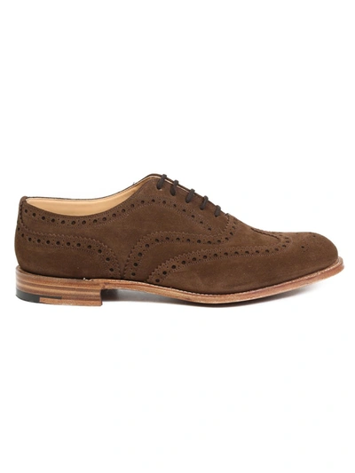 CHURCH'S BURWOOD 2 BROWN SUEDE LACE-UP SHOES