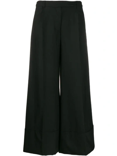 SIMONE ROCHA PLEAT DETAILED CROPPED TROUSERS