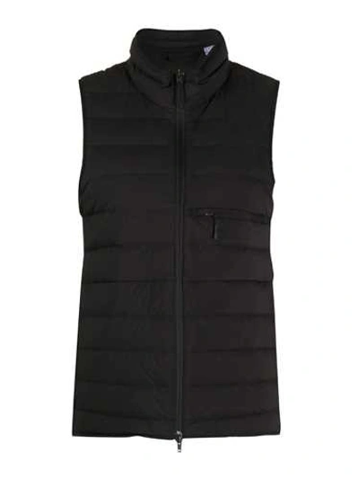 Y-3 BLACK QUILTED VEST WITH LOGO