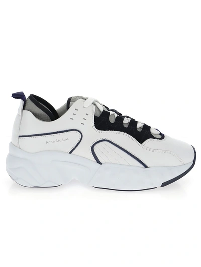 ACNE STUDIOS WHITE LEATHER SNEAKERS