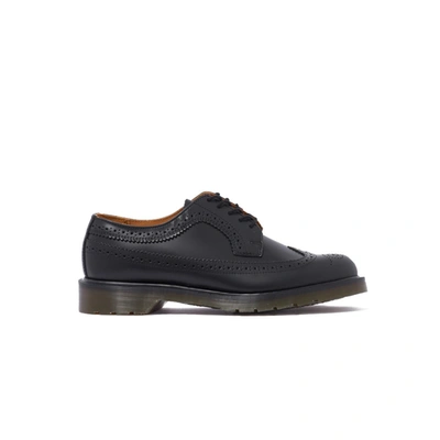 DR. MARTENS LEATHER LACE UP SHOES WITH RUBBER SOLE