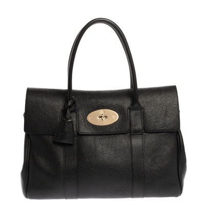 MULBERRY BLACK LEATHER BAYSWATER SATCHEL