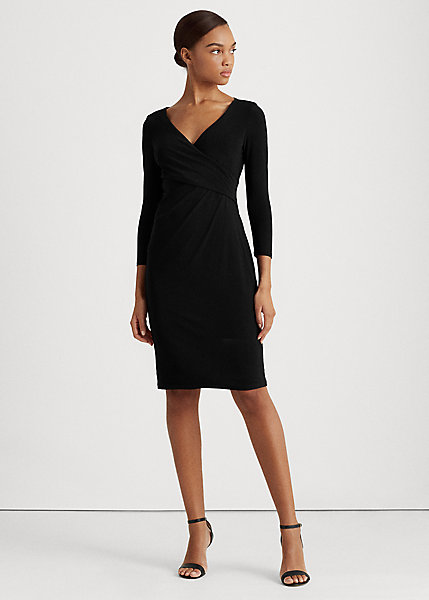 ralph lauren wrap front jersey dress