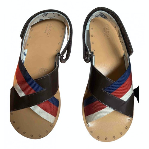 gucci black leather sandals