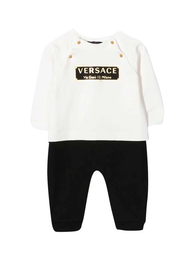 YOUNG VERSACE BLACK AND WHITE ONESIE