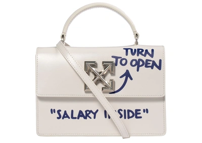 OFF-WHITE  1.4 JITNEY QUOTE BAG "SALARY INSIDE" OFF WHITE/VIOLET
