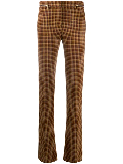 VERSACE CHECK PRINT TROUSERS