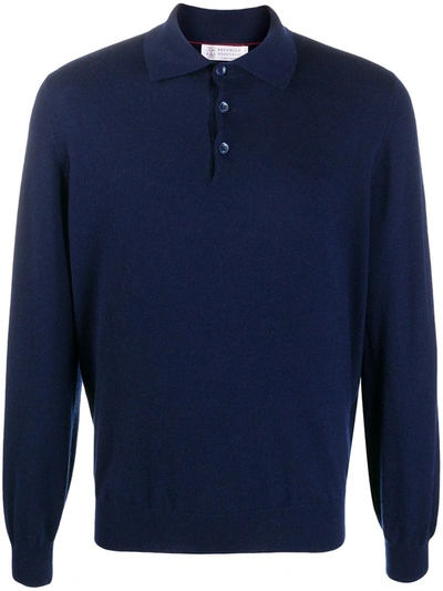 BRUNELLO CUCINELLI KNITTED POLO SHIRT