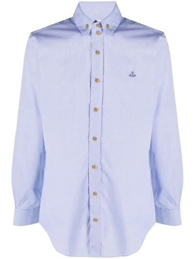 VIVIENNE WESTWOOD KRALL ORB-EMBROIDERED COTTON SHIRT