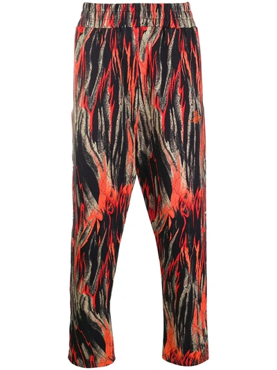 VIVIENNE WESTWOOD FLAME-PRINT ORGANIC COTTON TROUSERS