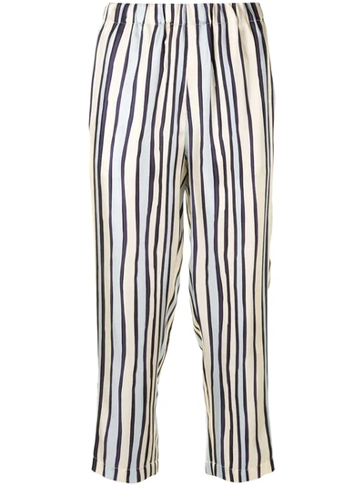 MARNI STRIPED CROPPED TROUSERS