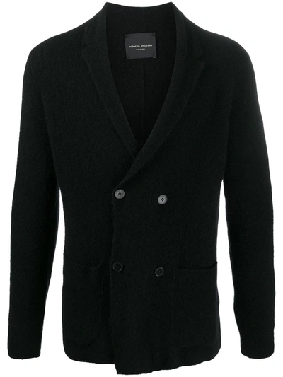 ROBERTO COLLINA DOUBLE-BREASTED KNIT JACKET