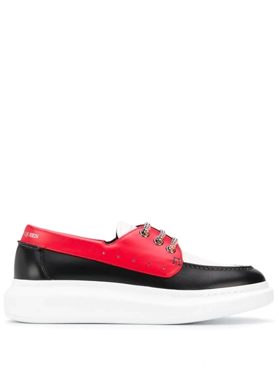 ALEXANDER MCQUEEN CONTRAST-PANEL LACE-UP SHOES