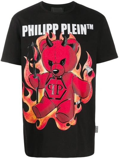 PHILIPP PLEIN TEDDY BEAR LOGO-PRINT T-SHIRT