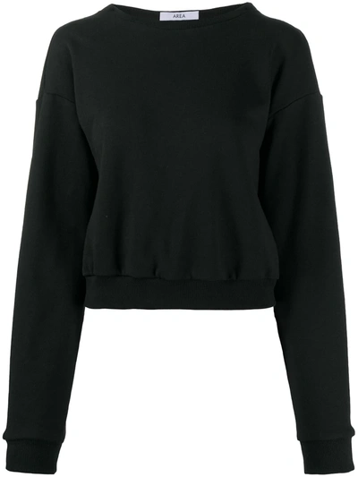 AREA BOAT NECK SWEATSHIRT WITH CHAIN LINK DETAIL