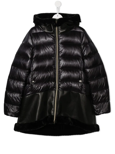 HERNO FAUX FUR LINING PADDED COAT