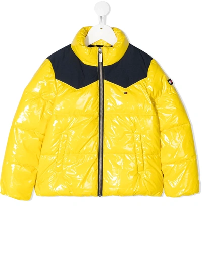 TOMMY HILFIGER JUNIOR QUILTED HIGH-SHINE COAT