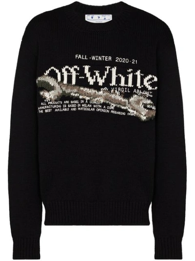 OFF-WHITE  PASCAL TOOL KNIT SWEATER BLACK/WHITE