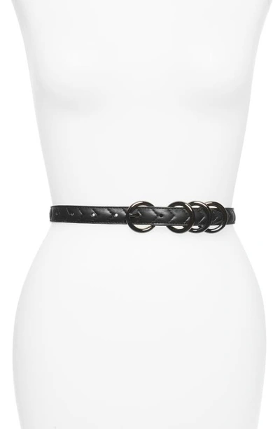 REBECCA MINKOFF QUILTED LEATHER BELT