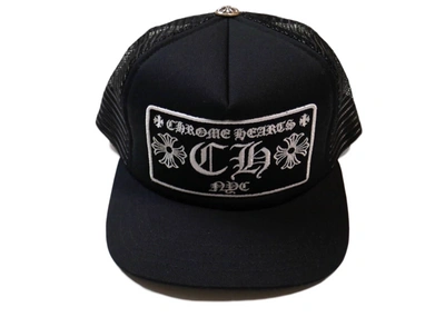 CHROME HEARTS CHROME HEARTS CH NEW YORK CITY TRUCKER HAT BLACK/BLACK