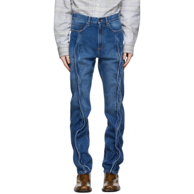 Y/PROJECT Y/PROJECT BLUE TWISTED SEAM JEANS