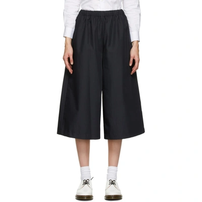 COMME DES GARÇONS COMME DES GARÇONS COMME DES GARCONS COMME DES GARCONS NAVY GABARDINE PULL-ON TROUSERS