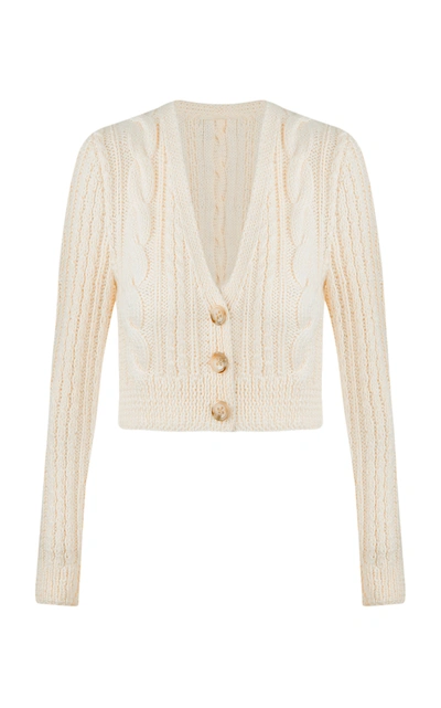 ANNA OCTOBER WOMEN'S DUBILET CABLE-KNIT WOOL-BLEND CROPPED CARDIGAN