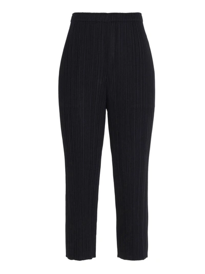 ISSEY MIYAKE PLEATS PLEASE BY ISSEY MIYAKE PLEATED CROPPED PANTS