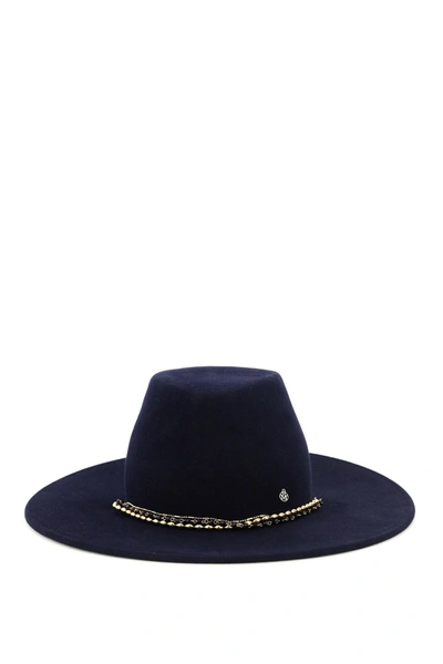 MAISON MICHEL KYRA FEDORA HAT WITH CHAIN