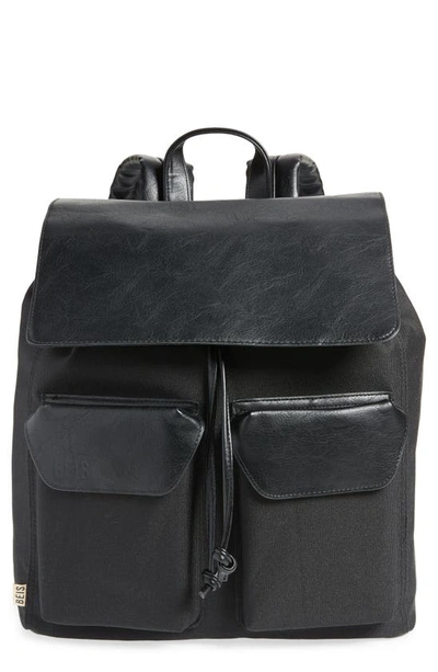 BEIS FAUX LEATHER RUCKSACK BACKPACK