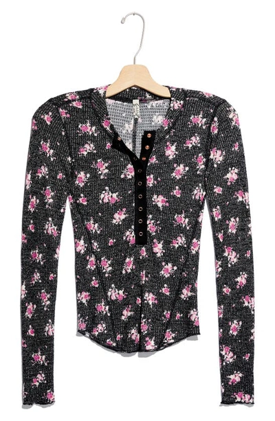 FREE PEOPLE ONE OF THE GIRLS FLORAL PRINT HENLEY